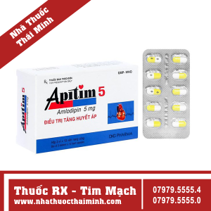 Thuốc Apitim 5mg - điều trị tăng huyết áp (3 vỉ x 10 viên)