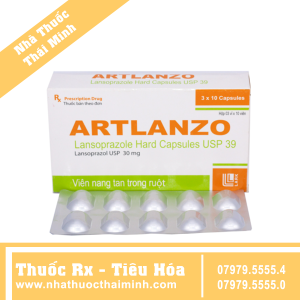 Thuốc Artlanzo - điều trị viêm loét dạ dày, tá tràng (3 vỉ x 10 viên)