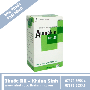 Thuốc bột pha Aumakin 281,25 - điều trị các bệnh nhiễm khuẩn (12 gói)