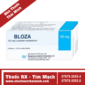 Thuốc Bloza 50mg - điều trị tăng huyết áp (6 vỉ x 10 viên)