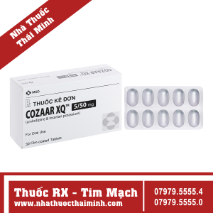 Thuốc Cozaar XQ 5/50mg - điều trị cao huyết áp (3 vỉ x 10 viên)