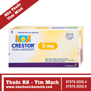 Thuốc Crestor 5mg - điều trị tăng cholesterol máu nguyên phát (28 viên)