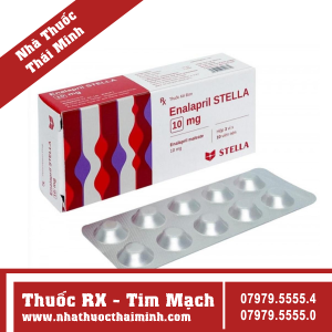 Thuốc Enalapril Stella 10mg - điều trị tăng huyết áp, suy tim (3 vỉ x 10 viên)