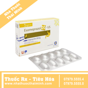 Thuốc Esomeprazol 20mg US - điều trị trào ngược dạ dày (3 vỉ x 10 viên)