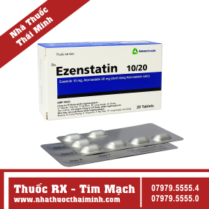 Thuốc Ezenstatin 10/20 - dự phòng biến cố tim mạch (28 viên)