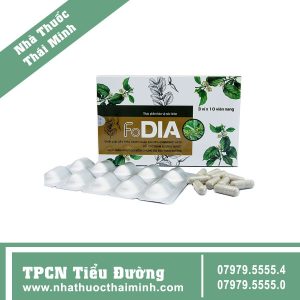 Thực phẩm bảo vệ sức khỏe hỗ trợ giảm biến chứng tiểu đường FoDIA (Hộp 30 viên)