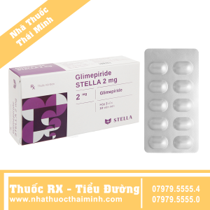 Thuốc Glimepiride Stella 2mg - hỗ trợ kiểm soát đường huyết (3 vỉ x 10 viên)