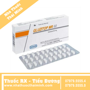 Thuốc Gluzitop MR 60mg - điều trị đái tháo đường tuýp 2 (2 vỉ x 30 viên)