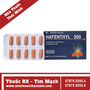 Thuốc Hafenthyl 200mg - điều trị tăng triglycerid máu (5 vỉ x 10 viên)