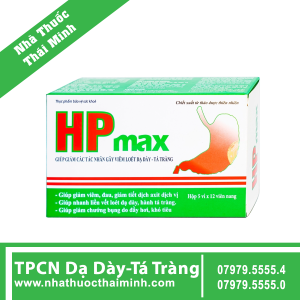 Viên uống HP max Vinacom hỗ trợ điều trị viêm loét dạ dày, tá tràng