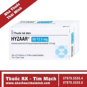 Thuốc Hyzaar 50mg/12.5mg - điều trị tăng huyết áp (2 vỉ x 14 viên)