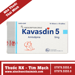 Thuốc Kavasdin 5 - hỗ trợ điều trị tăng huyết áp (10 vỉ x 10 viên)