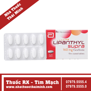 Thuốc Lipanthyl Supra 160mg - điều trị tăng cholesterol máu (3 vỉ x 10 viên)