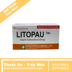 Thuốc Litopau Tab 50mg - điều trị các triệu chứng viêm dạ dày ( 3 vỉ x 10 viên)