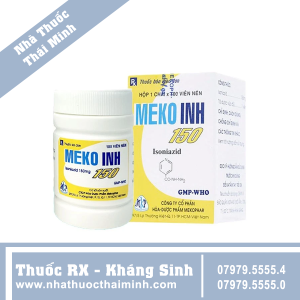 Thuốc Meko INH 150mg - phòng và điều trị lao phổi (100 viên)