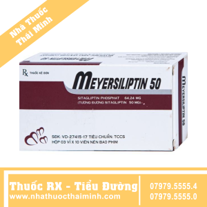 Thuốc Meyersiliptin 50 - hỗ trợ kiểm soát đường huyết (3 vỉ x 10 viên)