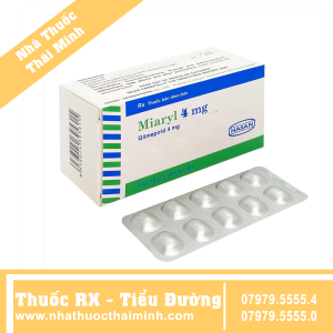 Thuốc Miaryl 4mg - điều trị đái tháo đường type 2 (10 vỉ x 10 viên)