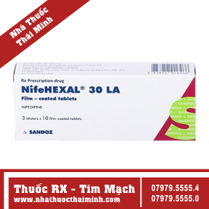 Thuốc Nifehexal 30 La - điều trị tăng huyết áp (3 vỉ x 10 viên)