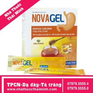 Novagel  Hộp 20 gói Hỗ trợ giảm đau dạ dày bảo vệ niêm mạc dạ dày