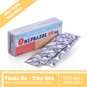 Thuốc Omeprazol 20mg - điều trị loét dạ dày, tá tràng (10 vỉ x 10 viên)