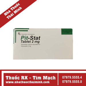 Thuốc Pit-Stat Tablet 2mg - điều trị làm giảm cholesterol (1 vỉ x 10 viên)