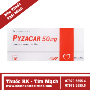 Thuốc Pyzacar 50mg - điều trị tăng huyết áp ở người lớn (2 vỉ x 15 viên)