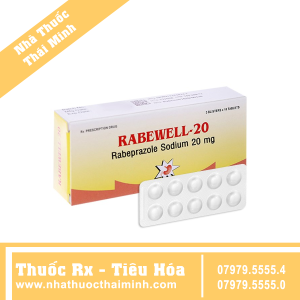 Thuốc Rabewell 20mg - điều trị viêm loét dạ dày, tá tràng (3 vỉ x 10 viên)