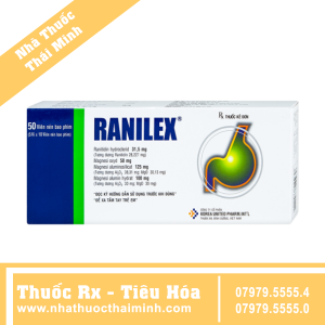 Thuốc Ranilex - điều trị loét dạ dày tá tràng (5 vỉ x 10 viên)