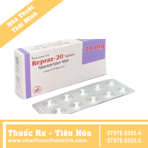 Thuốc Repraz 20 - điều trị trào ngược dạ dày, thực quản (3 vỉ x 10 viên)