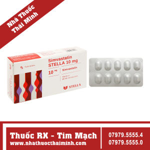 Thuốc Simvastatin Stella 10mg - điều trị rối loạn mỡ máu (3 vỉ x 10 viên)