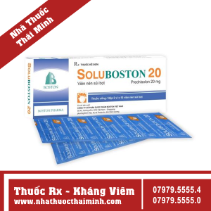 Thuốc sủi Soluboston 20mg - điều trị và giảm tình trạng viêm (2 vỉ x 10 viên)