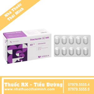 Thuốc Staclazide 60mg MR - điều trị đái tháo đường type 2 (6 vỉ x 10 viên)