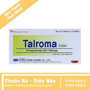 Thuốc Talroma Tablet 100mg - giảm đau do co thắt tiêu hóa (3 vỉ x 10 viên)