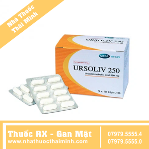 Thuốc Ursoliv 250mg - ngăn ngừa, tan sỏi mật (5 vỉ x 10 viên)