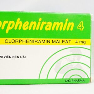 Thuốc viêm mũi dị ứng, nổi mày đay Clorpheniramin 4