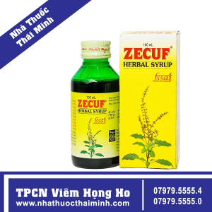 Siro Zecuf Unique Pharma hỗ trợ điều trị các chứng ho (100ml)