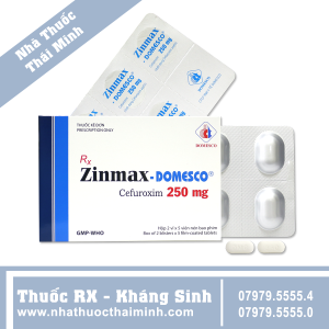 Thuốc Zinmax Domesco 250mg - Điều trị nhiễm khuẩn đường hô hấp (2 vỉ x 5 viên)